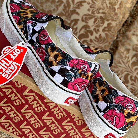 Vans Men’s Classic Slip On Rose/Animalchck Trwht Sneakers - Picture 6 of 16